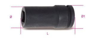 Beta Tools 728LQ 21mm Impact Socket Long Series Isuzu Wheel Nuts
