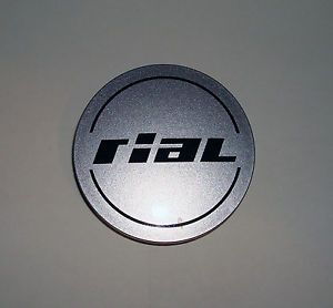 Rial N37 Aftermarket Wheel Center Cap Silver Black Custom Rim Hubcap Used