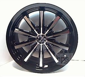 MKW M110 1775001440B Wheel Glossy Black Finish with Chrome 7 1 2"x17" 5x120mm