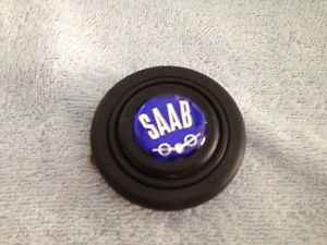 Saab RAID Steering Wheel Horn Button Blue Old School Euro 900 99 600 9000