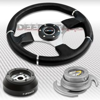 NRG Black Steering Wheel Hub Silver Gen 3 0 Quick Release Kit Camaro Corvette