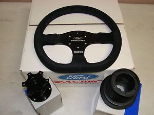 Ford Racing Boss 302s Steering Wheel w Sparco Quick Release Mustang 2005 2014