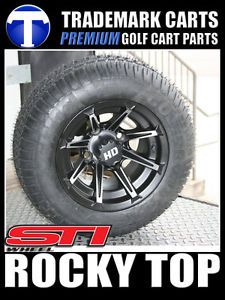 10x7 STI HD2 Golf Cart Wheels on Ultra Low Profile Tires