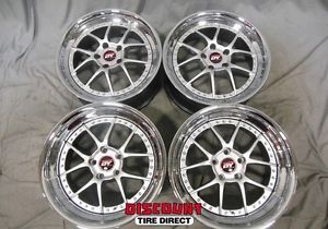 4 Used Staggered 18x8 18x10 5 114 3 5x114 3 Silver Yoshihara Wheels Rims