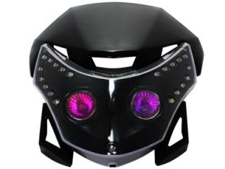 Head Light Fairing Motorcycle Street Fighter Black for Kawasaki EX250 EX500 Zx6r