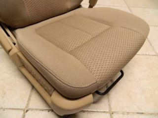 2009 2010 2011 2012 Ford F 150 F150 FX4 Front Tan Cloth Power Bucket Seats
