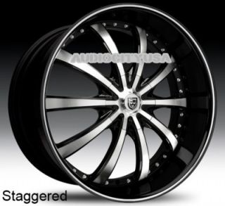 22" Lexani LSS10 BMB for BMW Wheels and Tires Rims 5 6 7 Series 645 650 745
