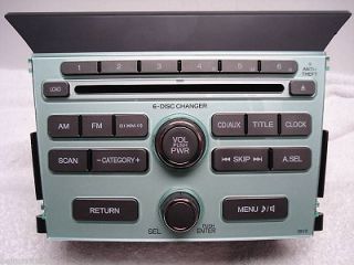 09 2010 Honda Pilot Radio Stereo 6 Disc Changer  CD Player 1BV0 XM Tested