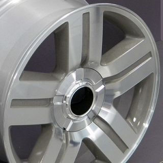20" Silver Texas Truck Wheels Rims Fit Chevrolet GMC Cadillac Set