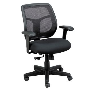 Raynor Eurotech Apollo MeshFabric Synchro Tilt Task Chair 40 12 H x 26 W x 24 D Black Frame Black Fabric