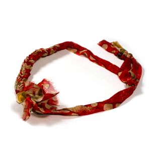Flora Red Upcycled Sari Headband (India) Hair Accessories