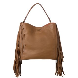 Prada 'Cervo' Camel Leather Fringe Hobo Bag Prada Designer Handbags
