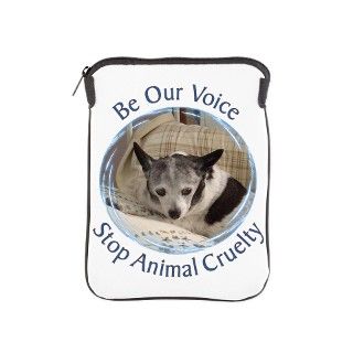 Be Our Voice Stop Animal Crue iPad Sleeve by thepetpatch