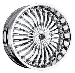 18 inch 18x7.5 2Crave No. 13 Chrome wheel rim; dual drilled 5x110 / 5x115 with a +40 offset. Part Number N13 1875H40FC Automotive