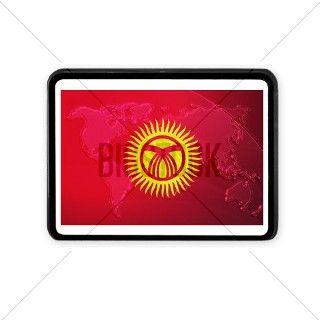 Flag Of Kyrgyzstan Metalli Hitch Cover by Admin_CP70839509