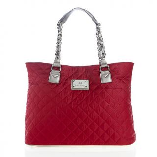 Joy Mangano Paris Chic Quilted Tote with Metal Accents