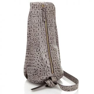 Patti for Hung On U "Sandy" Croco Embossed Leather Bag