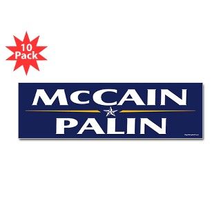 McCain Palin Logo Gear Bumper Sticker (10 pk) by rightwingstuff