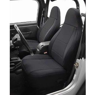 Coverking Custom Fit Seat Cover for Jeep Wrangler JK 2 Door   (Neoprene, Solid Black) Automotive