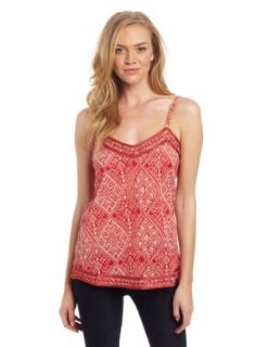 Lucky Brand Women's John Robshaw Embroidered Tank, Chili Multi, X Small