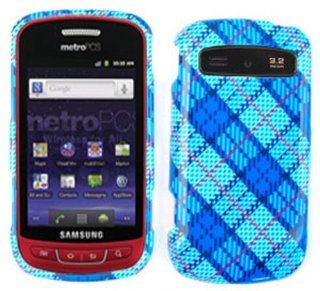 For Samsung Admire Vitality R720 2 Tone Blue Plaid Case Accessories Cell Phones & Accessories