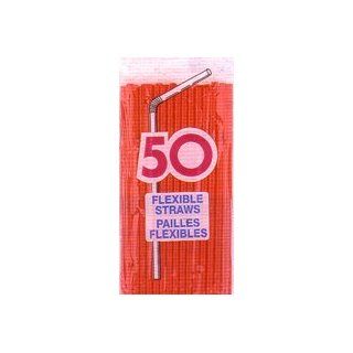 Straws   Flex/Flexible Drinking Straws   Luau   Wedding   Party   Red   100 Flexible Straws (2 packs x 50 Each)  Disposable Drinking Straws 