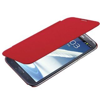 Cbus Wireless Red Leather Flip Case Cover For Samsung Galaxy Note 2 II N7100 with NFC Chip Cell Phones & Accessories