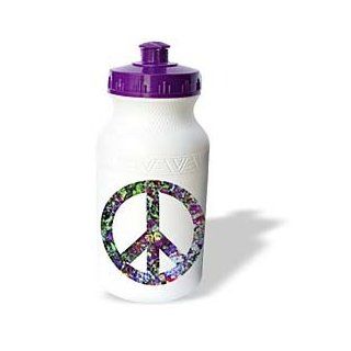 wb_53329_1 Perkins Designs Graphic Design   Colorful Peace Sign   enjoy this digital artwork featuring a Colorful Peace Sign   Water Bottles Sports & Outdoors