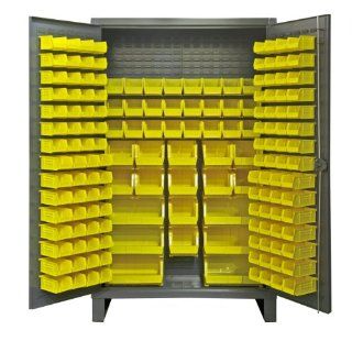 Durham Extra Heavy Duty Welded 12 Gauge Steel Cabinet With 162 Bins, HDC48 162 95, 24" Length x 48" Width x 78" Height Science Lab Safety Storage Cabinets