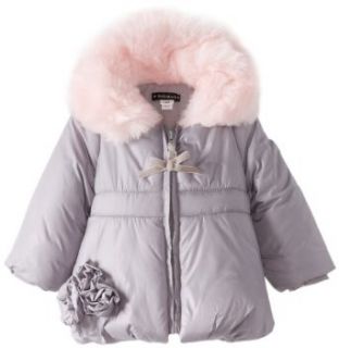 Kate Mack Baby Girls Pretty Kitty Infant Poly Filled Jacket, Grey, 18 Months Clothing