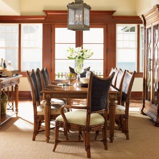 Tommy Bahama by Lexington Home Brands Island Estate 11 Piece Dining Set with 10 Mangrove Chairs   Dining Table Sets
