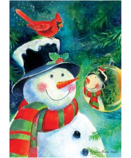 Toland 28 x 40 in. Reflection Snowman House Flag   Flags