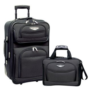 Travel Select Amsterdam 2 Piece Softshell Upright Rolling Carry On Set   Luggage Sets