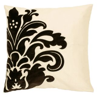Surya Damask Scroll Decorative Pillow   White   Decorative Pillows
