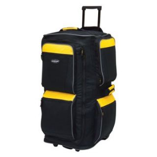 Travelers Club 29 in. 6 Pocket Rolling Upright Duffel Bag   Yellow/Black   Sports & Duffel Bags
