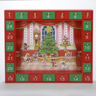 Kurt Adler 17 x 14.5 in. Wooden Nutcracker Suite Advent Calendar Set