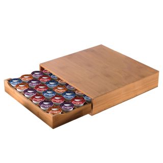 Creative Home Bamboo Single Serve Deluxe Heavy Duty Drawer Pod Holder   Coffee Accessories