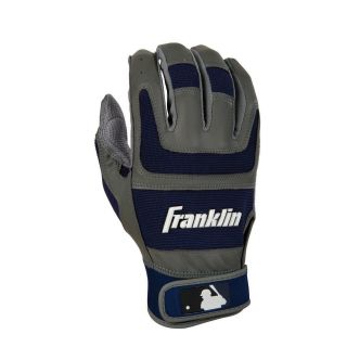 Franklin Shok Sorb Pro Series Youth Batting Gloves   Gray/Navy   Players Equipment
