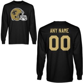 New Orleans Saints Custom Any Name & Number Long Sleeve T Shirt    
