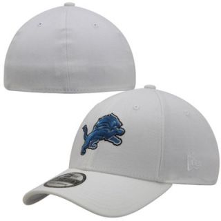 New Era Detroit Lions Primary Logo Machine 39THIRTY Flex Hat   White