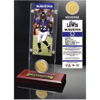 Ray Lewis Baltimore Ravens Acrylic Desktop Ticket Display Case with Bronze Coin