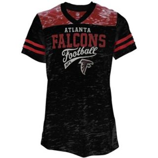 Atlanta Falcons Youth Girls Burnout Jersey T Shirt   Black