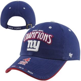 47 Brand New York Giants NFL Timeline Commemorative Champ Adjustable Hat   Royal Blue
