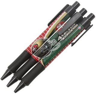 San Francisco 49ers Sof Grip 3 Pack Pen Set