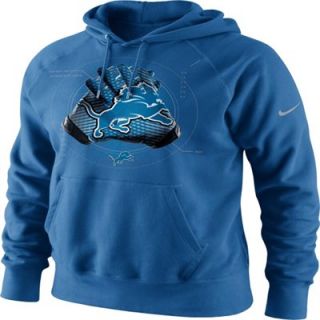 Nike Detroit Lions Light Blue Glove Lock Up Hooded Sweatshirt