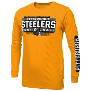 Pittsburgh Steelers Youth Straight Up Long Sleeve T Shirt   Gold