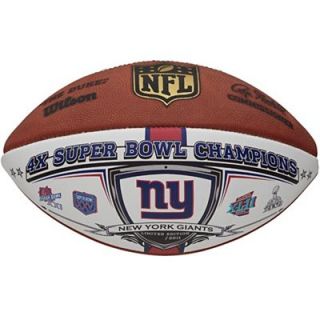 Wilson New York Giants Super Bowl XLVI Champions 4 Time Champions Full Size Football