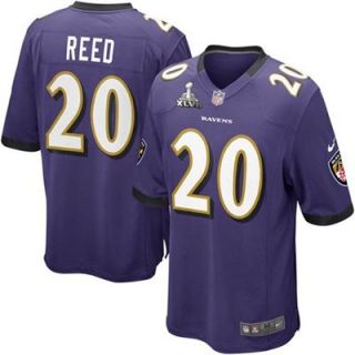 Nike Ed Reed Baltimore Ravens Super Bowl XLVII Game Jersey   Purple