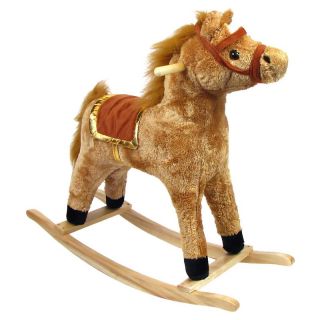 Happy Trails Horse Plush Rocking Horse   Wooden Rocker   Rocking Toys