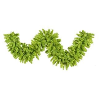 Vickerman 9 ft. Flocked Lime Pre lit Garland   Christmas Garland